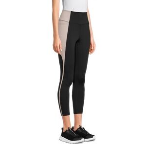Avia Performance ColorBlock Side Pocket Leggings Size L Black Beige